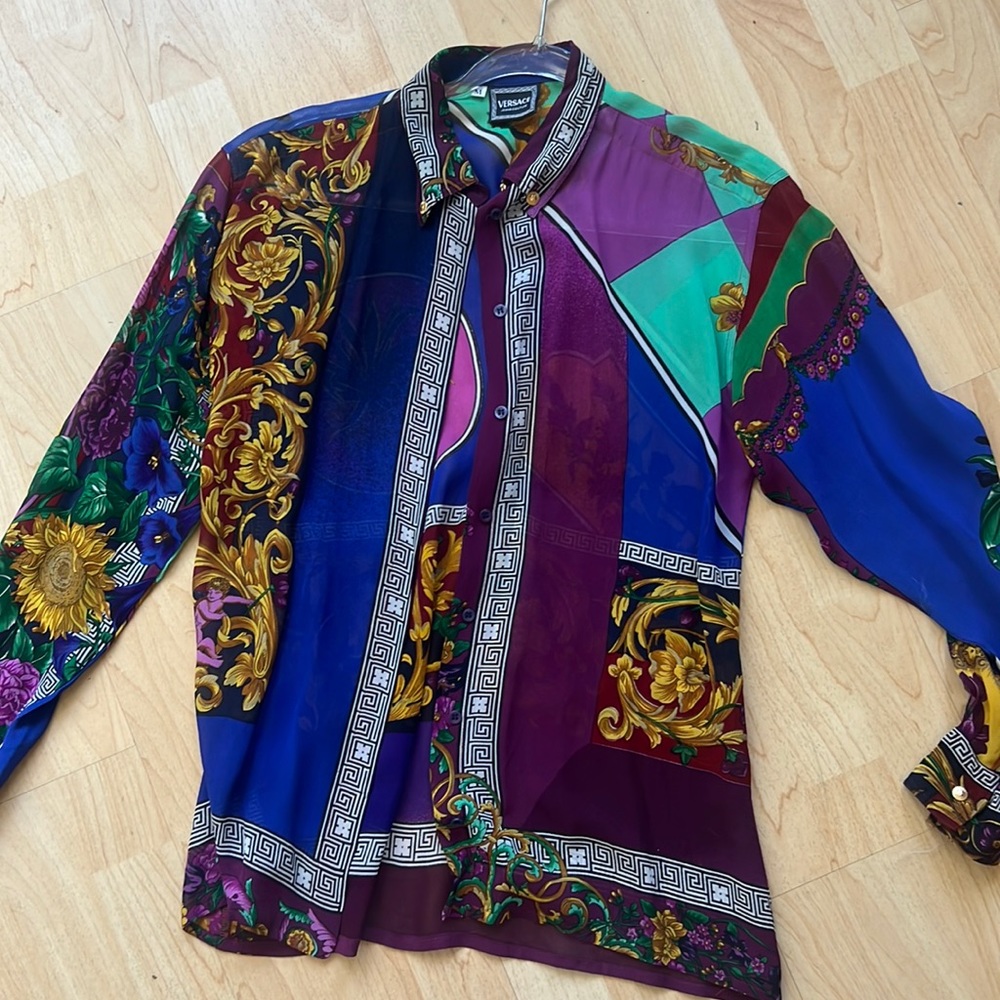 Versace button up blouse